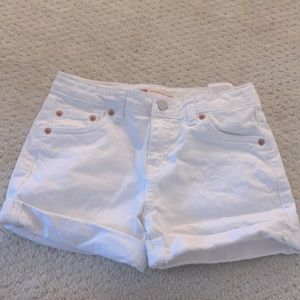 Levis Girlfriend Shorty Shorts Size 00